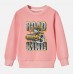 【12M-9Y】Boy Road Roller Print Cotton Stain Resistant Long Sleeve Sweatshirt