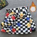 【18M-8Y】Boy Casual Velvet Keep Warm Plaid Star Print Colorblock Hooded Jacket